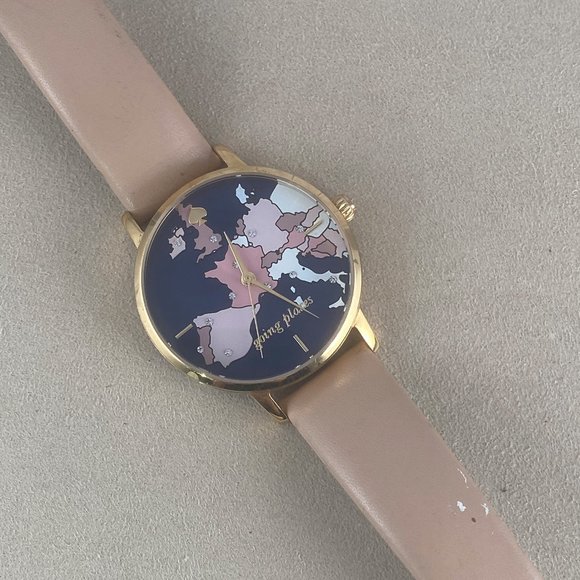 kate spade World Traveler Going Places Women's Gold Tone Watch - Picture 3 of 9